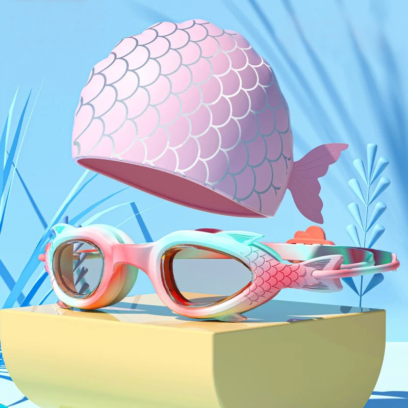 Aquatic Sports Cap - Gafas de Natación para Niños; Gorro