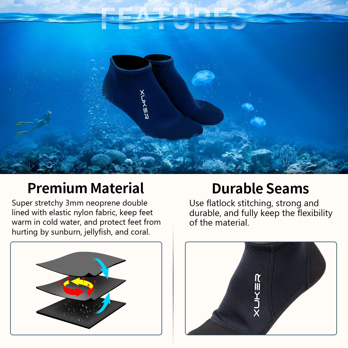 Calcetines de neopreno de 3mm  - Snorkel Dry Top reseña y precio
